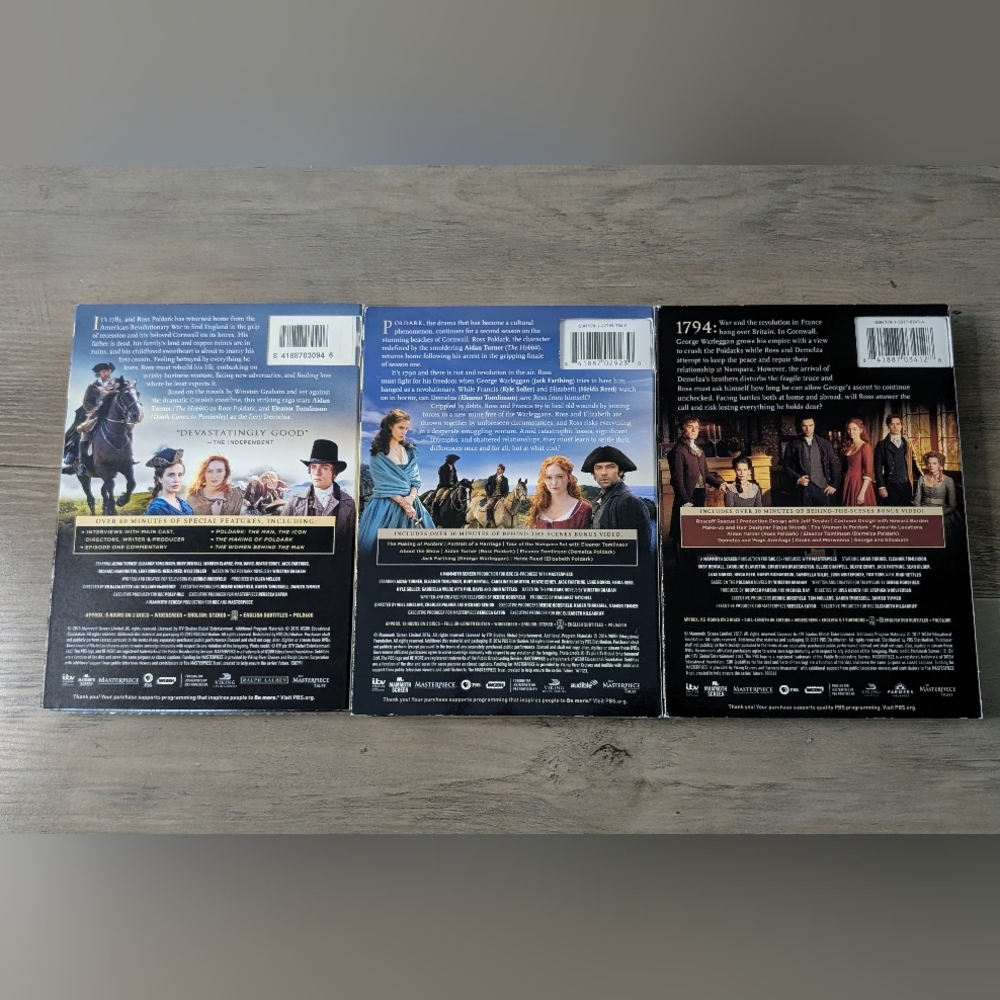 Poldark - PBS TV Series - Seasons 1-3 DVD New Sealed British 2015 - Picture 2 of 5